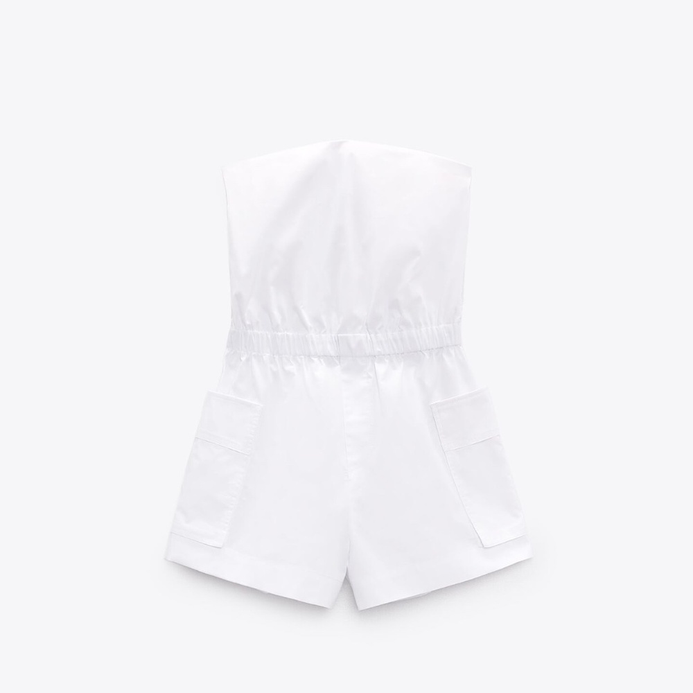 Zara Gabardine Short Jumpsuit
